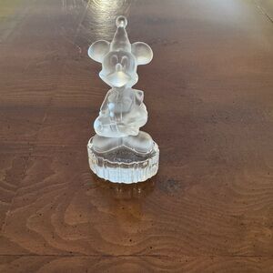 Goebel Frosted Glass Mickey Mouse Birthday Figurine